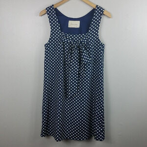 Coincidence & Chance Womens Polka Dotted Front Tie Tank Sheath Dress